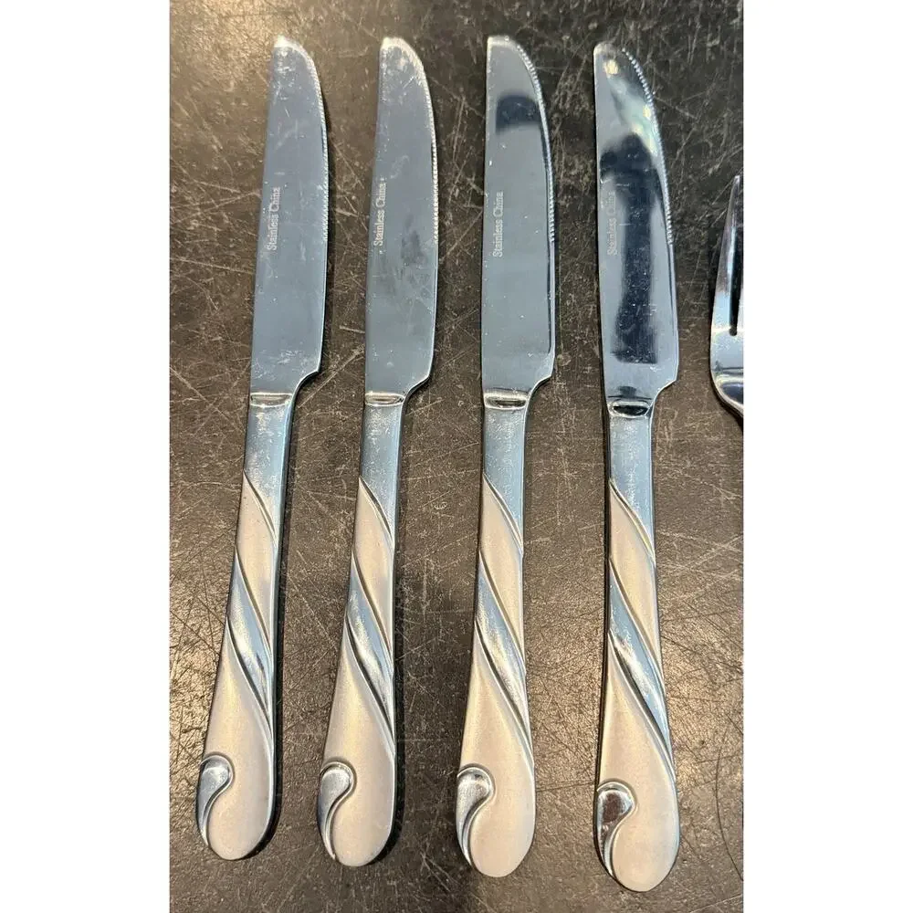 Hampton Silversmiths Jaclyn Smith Bella Frost Flatware (Lot of 15) Replacements